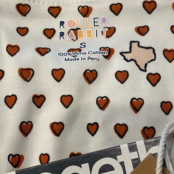Roller Rabbit Limited Edition Texas Hearts Polo Pajama Set, Size XXS ❤️ - Picture 4 of 5